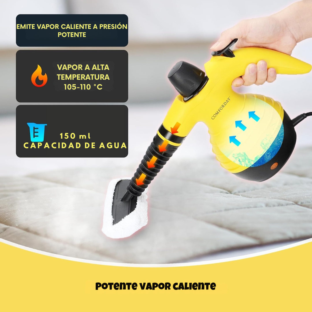 MÁQUINA PORTÁTIL DE VAPOR + 9 ACCESORIOS MULTIFUNCIONALES